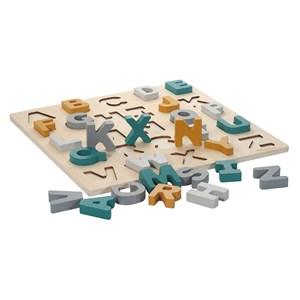 Puzzle alphabet caspar en bois Jaune