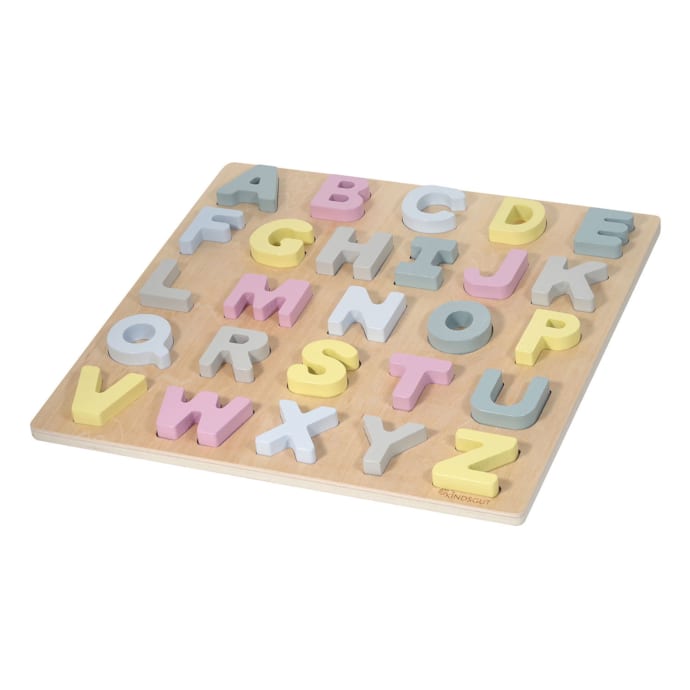 1 de main en puzzle saisir jeu bois à la des lettres éducatives Jigsaw Board jouet Alphabet