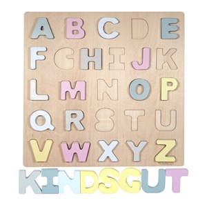 Puzzle alphabet hanna en bois Rose