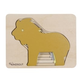 Puzzle animaux lion en bois