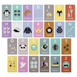 Jeu éducatif cartes alphabet en bois