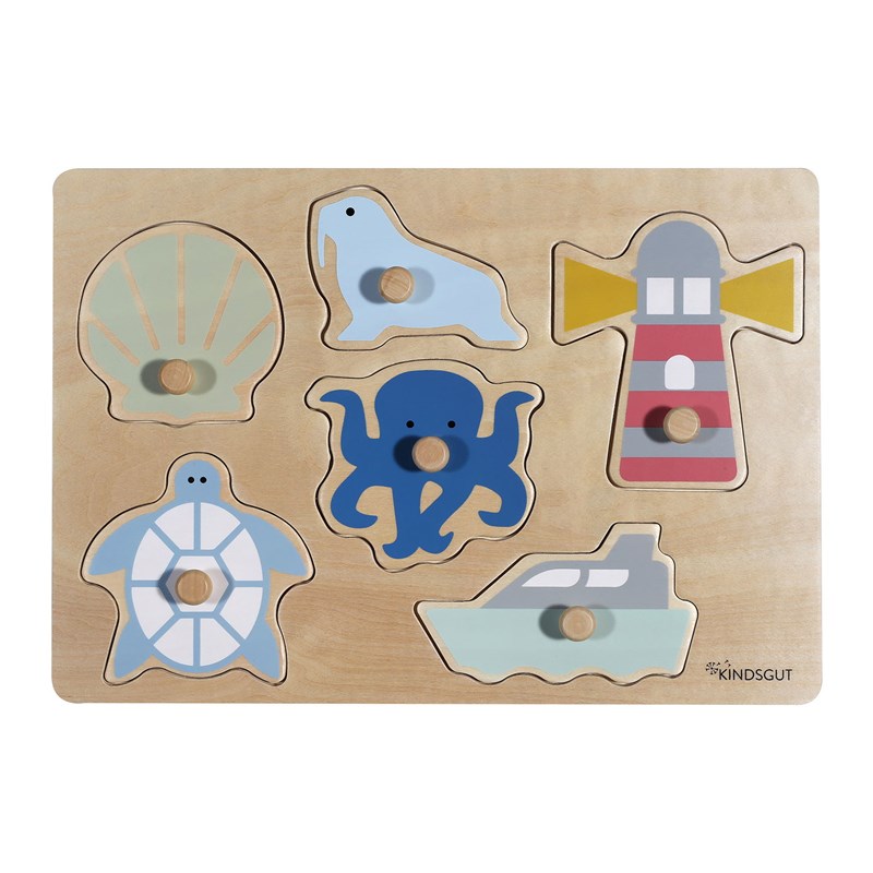 Puzzle à encastrer océan en bois