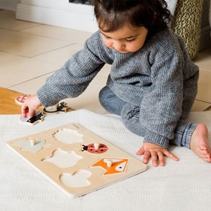 Puzzle à encastrer forêt en bois Transparent