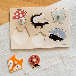 Puzzle à encastrer forêt en bois Transparent