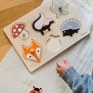 Puzzle à encastrer forêt en bois Transparent