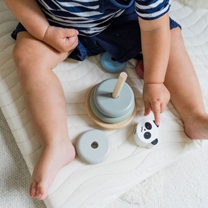 Tour à empiler panda en bois Bois