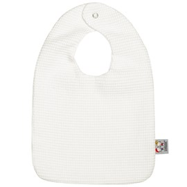 Bavoir coton nid d'abeille écru dès la