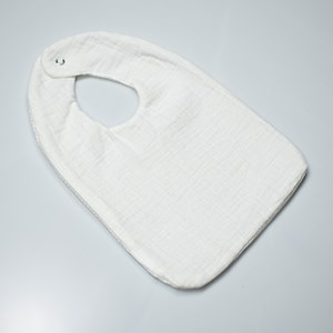 Bavoir coton nid d'abeille écru dès la