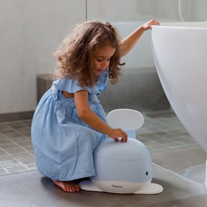 Pot bébé baleine bleu clair