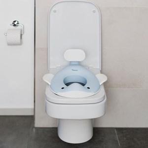 Réducteur de toilette baleine bleu clair