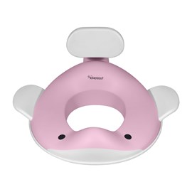 Réducteur de toilette baleine rose pâle