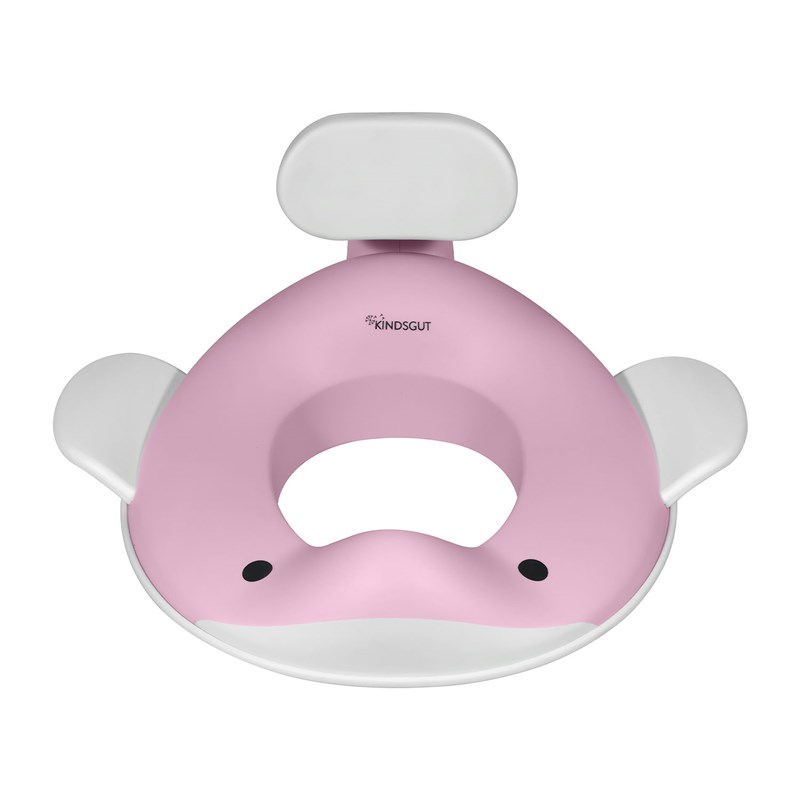 Réducteur de toilette baleine rose pâle