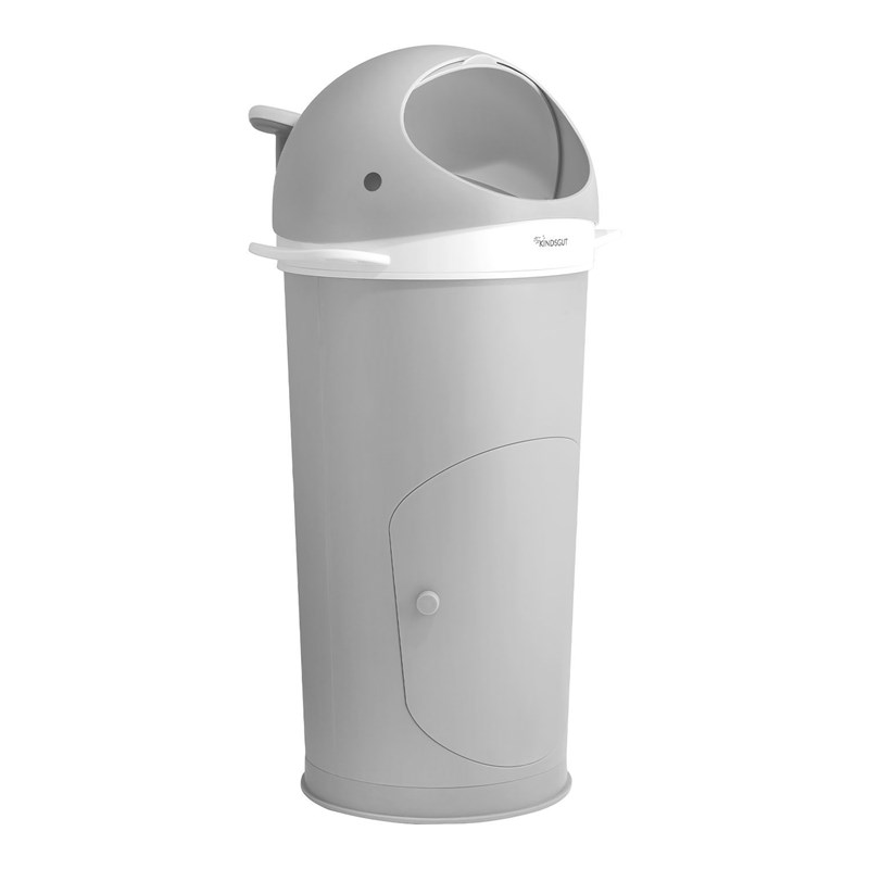 Poubelle à couches baleine gris clair