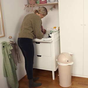 Poubelle à couches baleine sable