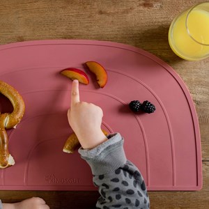 Set de table arc-en-ciel rose foncé