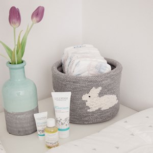 Petit panier de rangement lapin