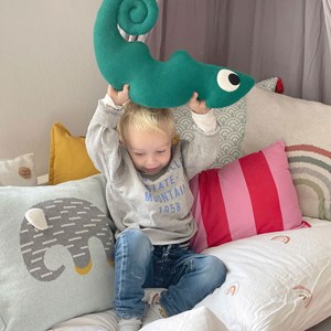 Doudou peluche caméléon