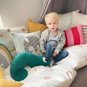 Doudou peluche caméléon