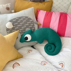 Doudou peluche caméléon