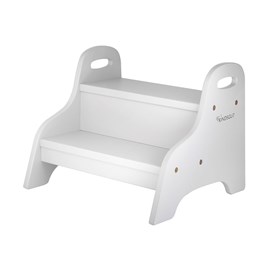 Marchepied enfant en bois gris clair