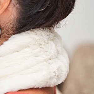 Bouillotte tour de cou beige