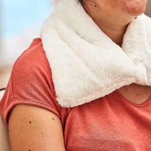 Bouillotte tour de cou beige