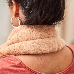 Bouillotte tour de cou caramel