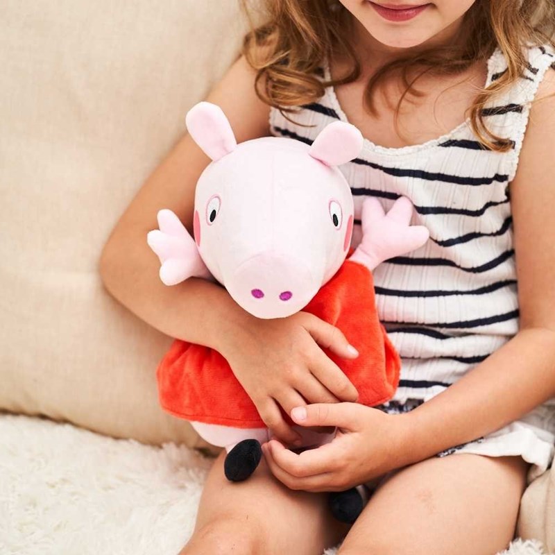 Pelucho - Peluche bouillotte peppa pig rouge