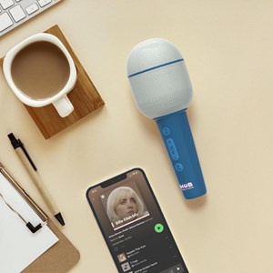 Micro karaoké bluetooth groovy navy bleu nuit - mob