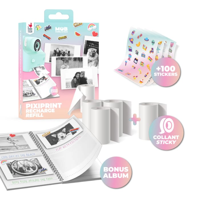 Kit créatif pixiprint - 4 rouleaux + album, 300 photos - mob