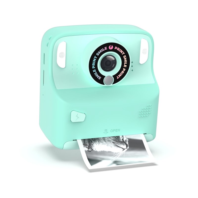 Appareil photo avec impression pixiprint turquoise enfant - mob