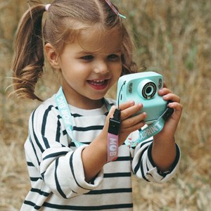Appareil photo avec impression pixiprint turquoise enfant - mob