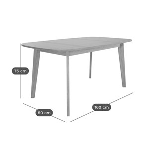 Table rectangulaire extensible agatha