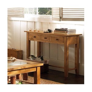 Desserte 3 tiroirs bois marron - first