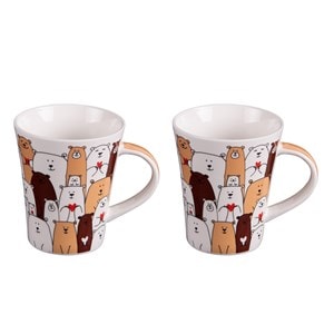 Coffret de 2 mugs teddy 39 cl