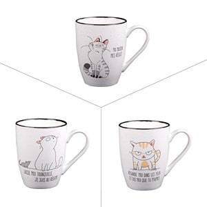 Mug funny cat 34 cl (lot de 3)