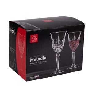 Boite de 6 verres à pied mélodia 27 cl