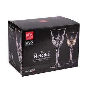 Boite de 6 verres à pied mélodia 21 cl