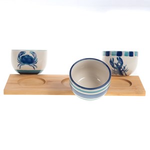 Plateau et ses 3 bols marina