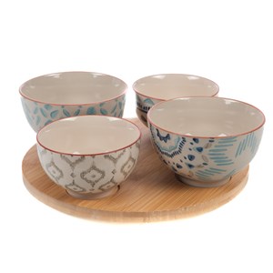 Plateau et ses 4 bols keola