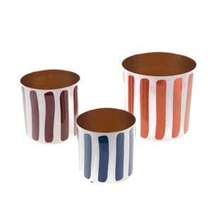 Set de 3 cache pots zèbre