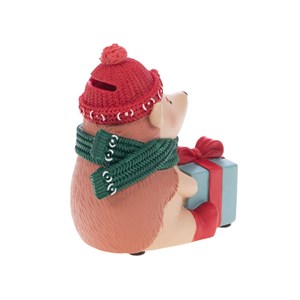Tirelire hérisson noël