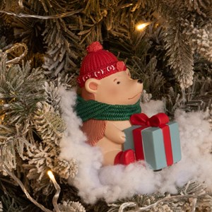 Tirelire hérisson noël