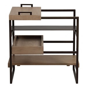 Bout de canapé plateau amovible bois