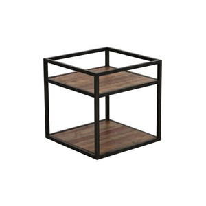 Bout de canapé acier marron -