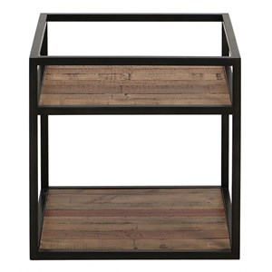 Bout de canapé bois marron - manufacture