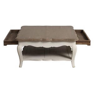 Table basse carrée avec rangement bois