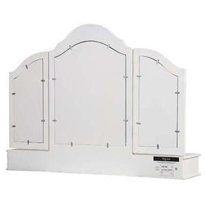 Dessus de coiffeuse 3 miroirs mdf blanc
