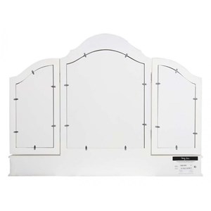 Dessus de coiffeuse 3 miroirs mdf blanc