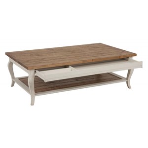 Table basse rectangulaire bois blanc -